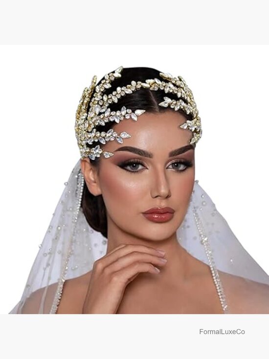 Handmade Bridal Headband Wedding Hair Piece Headband Rhinestone Branch Headpiece main image 6